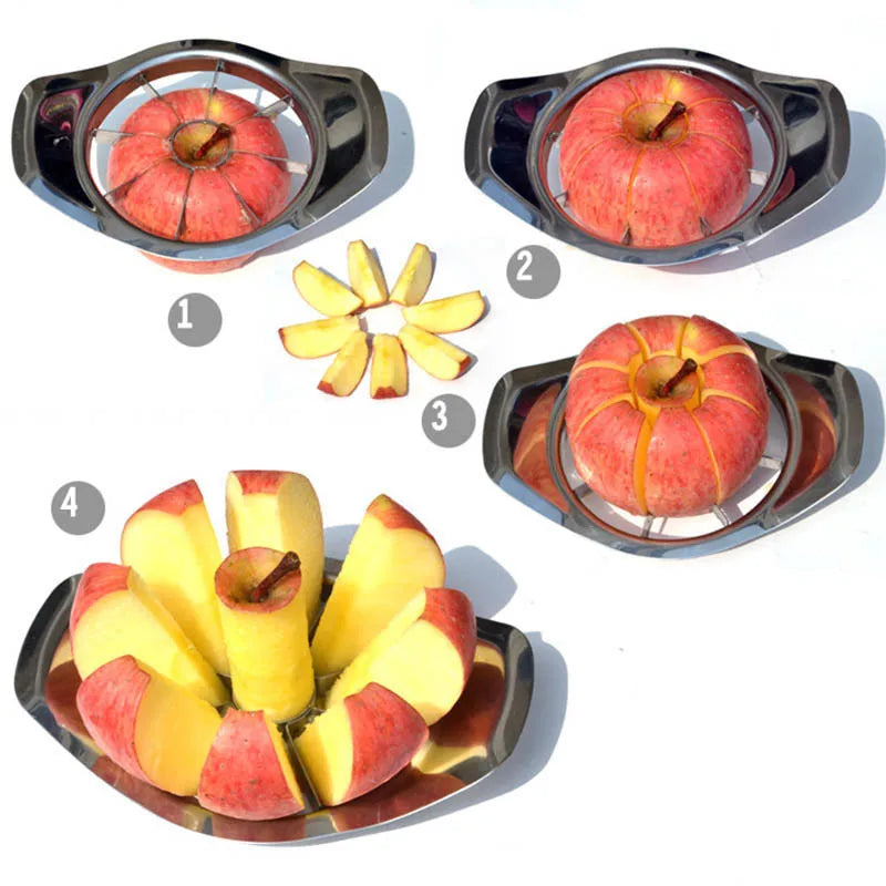 Stainless Steel Apple Cutter & Slicer - Multi-Functional Fruit and Vegetable Tool