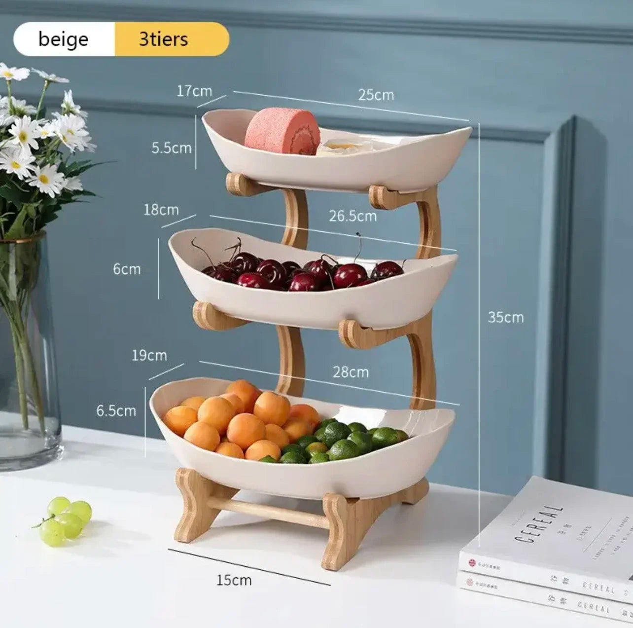 Fruit Plate & Snack Dish - Creative Plastic Cake Stand & Candy Bowl