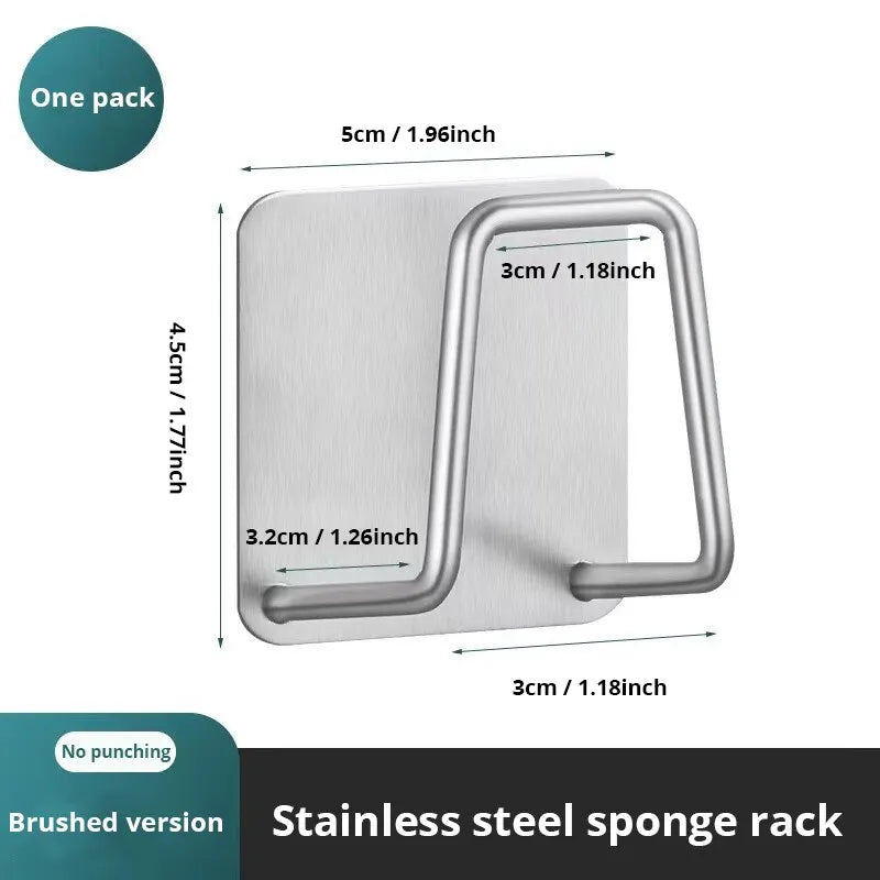 Stainless Steel Sink Sponge Holder – Compact & Convenient Kitchen Organizer