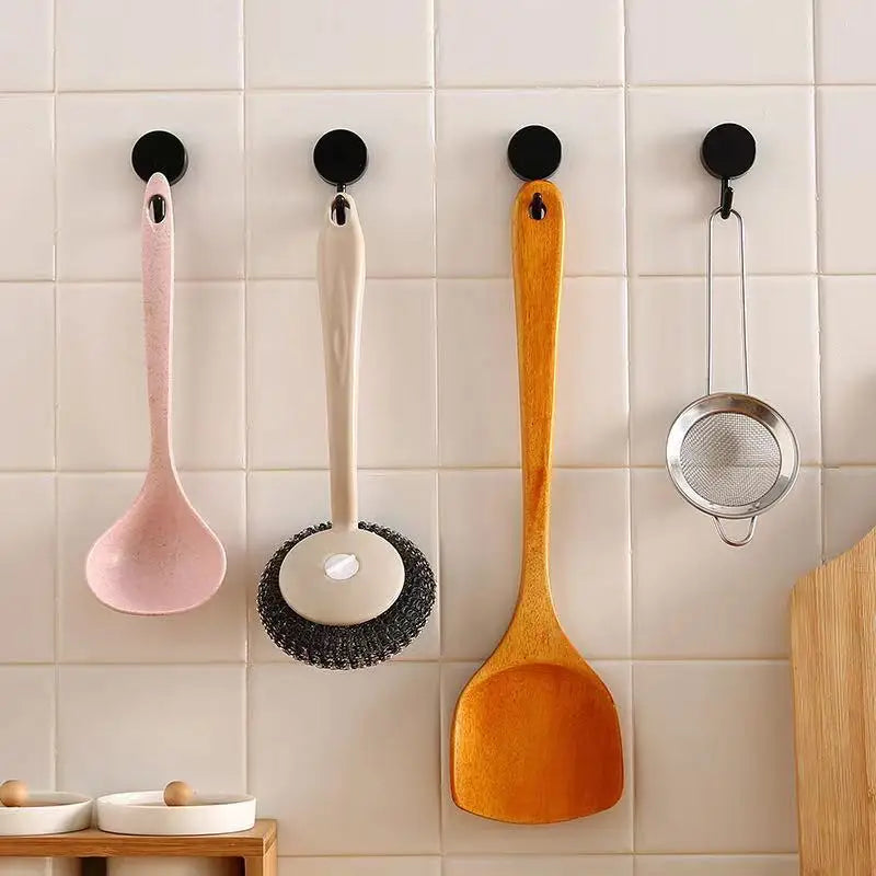 10 Pcs Self-Adhesive Wall Hooks - Strong & Drill-Free Storage Solution