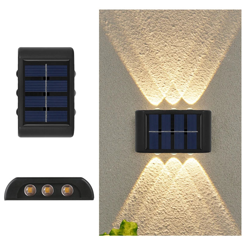 Solar-Powered LED Wall Lamp - Stylish Up & Down Outdoor Lighting
