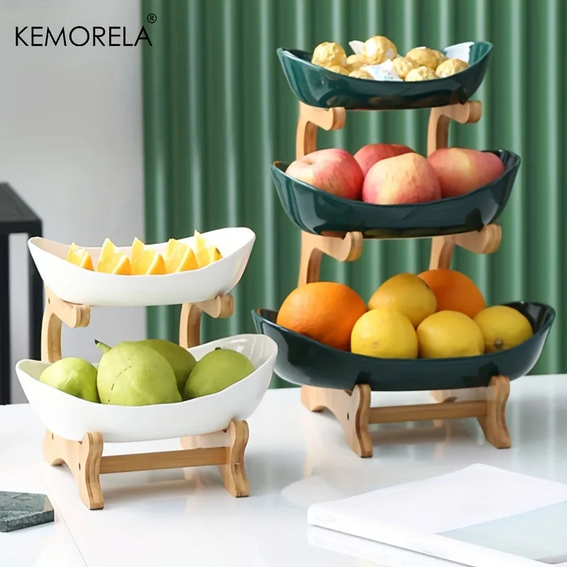 Fruit Plate & Snack Dish - Creative Plastic Cake Stand & Candy Bowl