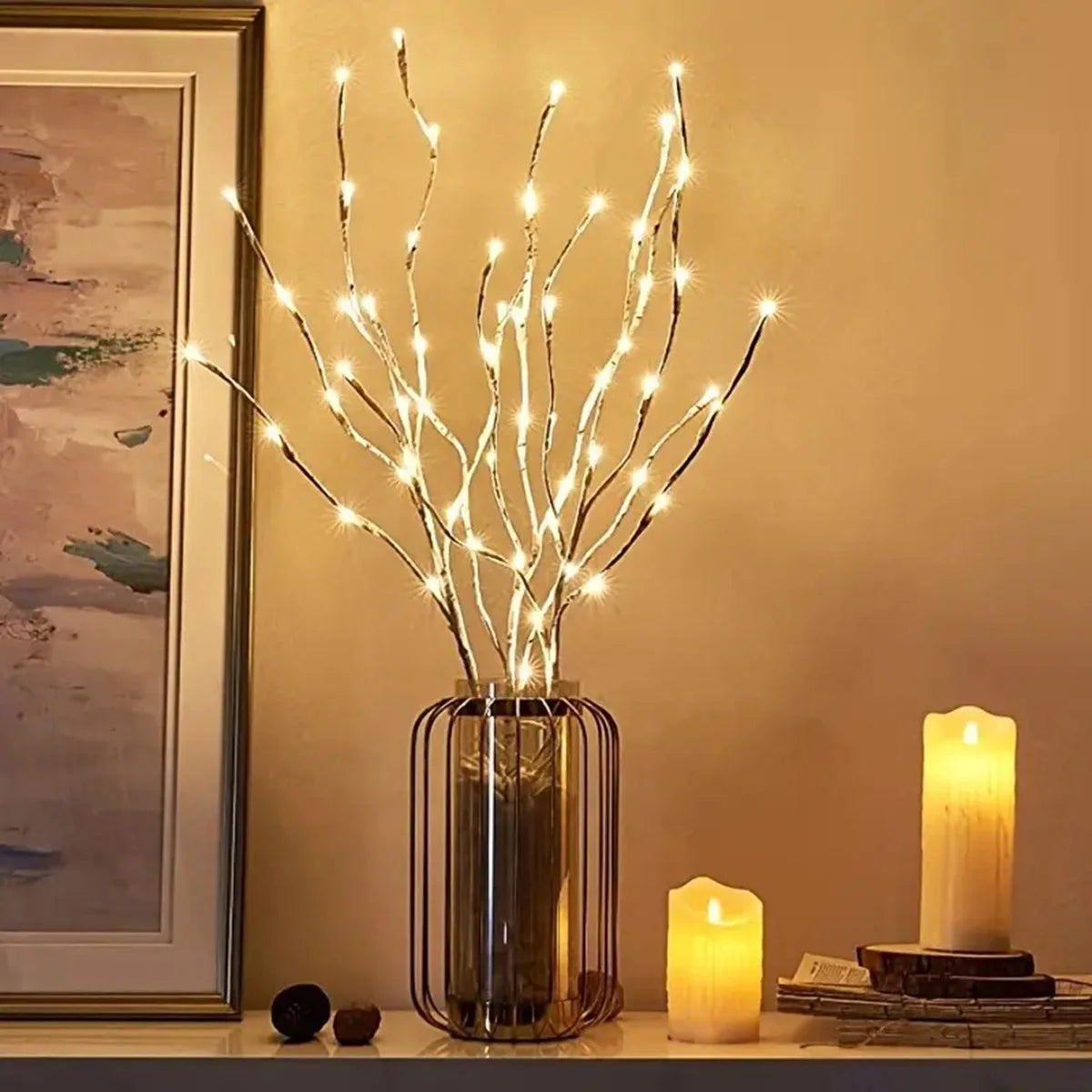 White Birch LED Twig Light - Festive Glow for Any Occasion