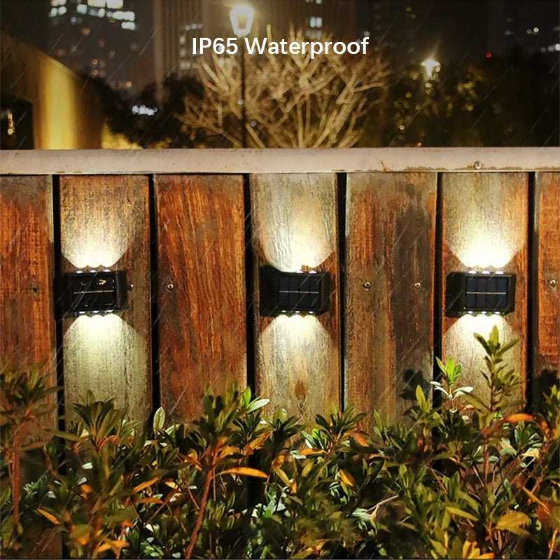 Solar-Powered LED Wall Lamp - Stylish Up & Down Outdoor Lighting