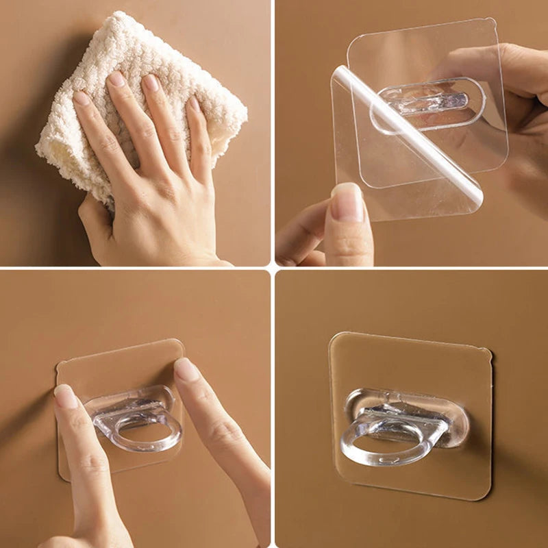 10 Pcs Wall-Mounted Round Hooks - Seamless & Multifunctional Storage
