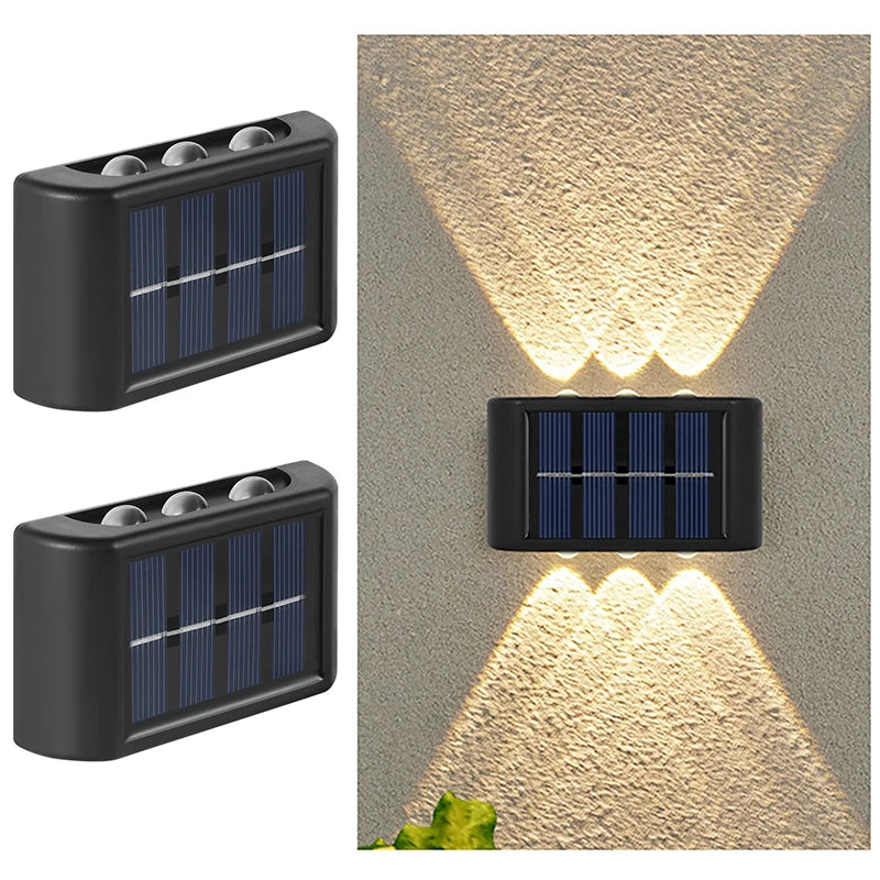 Solar-Powered LED Wall Lamp - Stylish Up & Down Outdoor Lighting