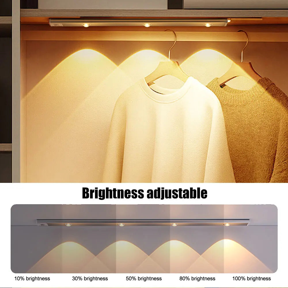 Ultra-Thin Motion Sensor LED Light - Wireless USB Night Lamp for Cabinet & Bedroom