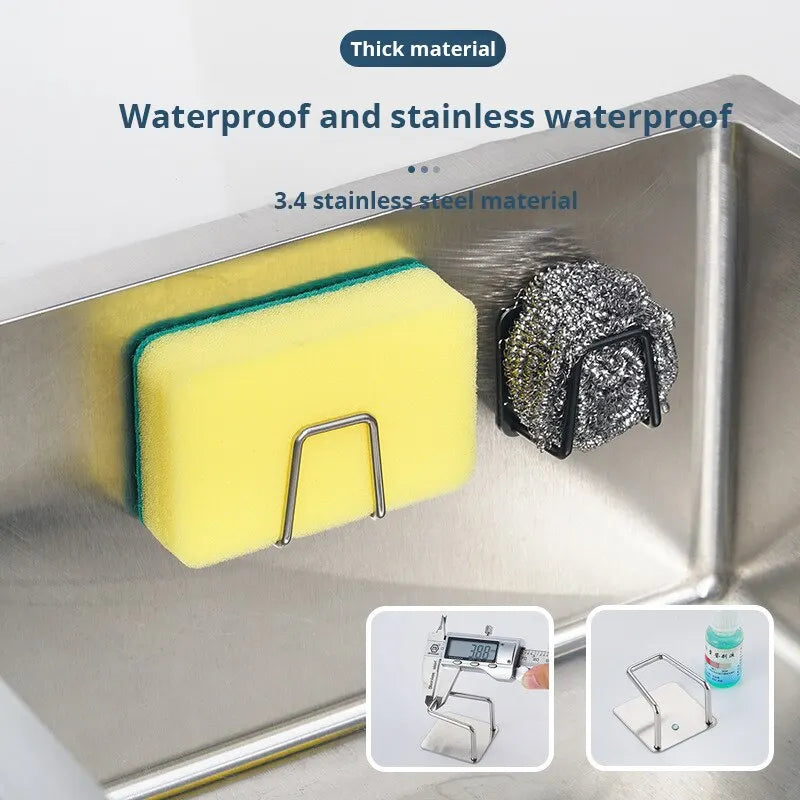 Stainless Steel Sink Sponge Holder – Compact & Convenient Kitchen Organizer