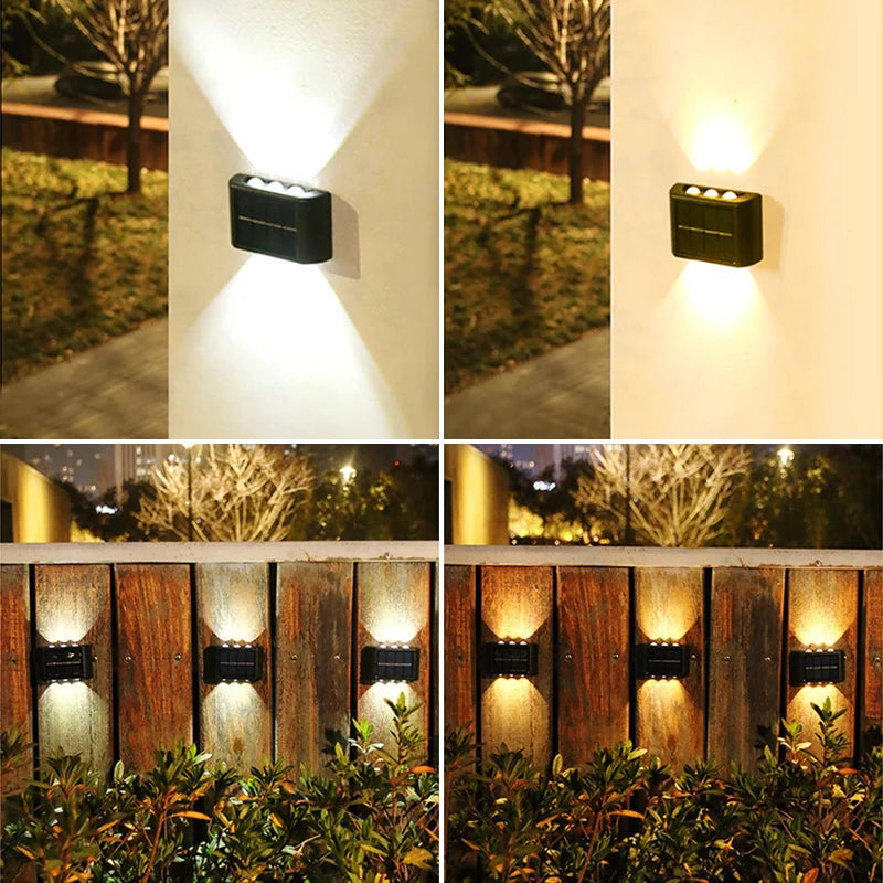 Solar-Powered LED Wall Lamp - Stylish Up & Down Outdoor Lighting
