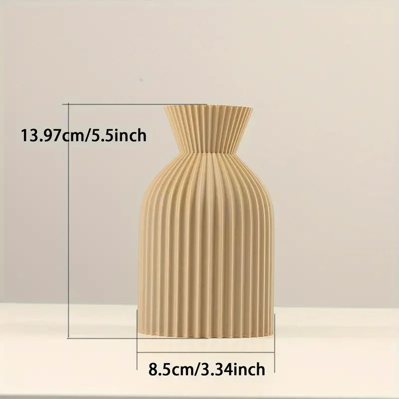 Elegant Black Plastic Vase - Decorative Centerpiece for Home
