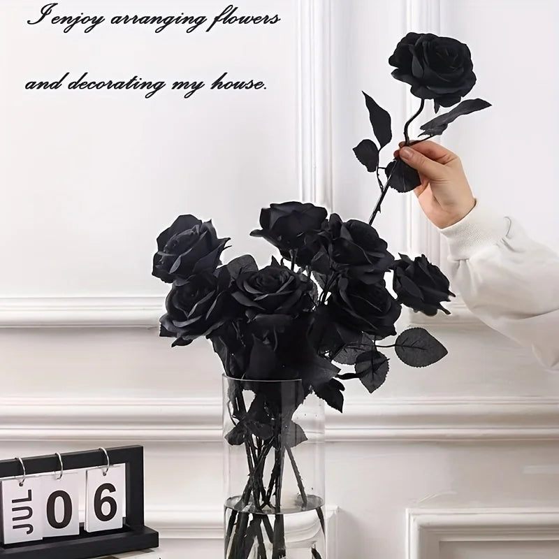 Artificial Black Roses