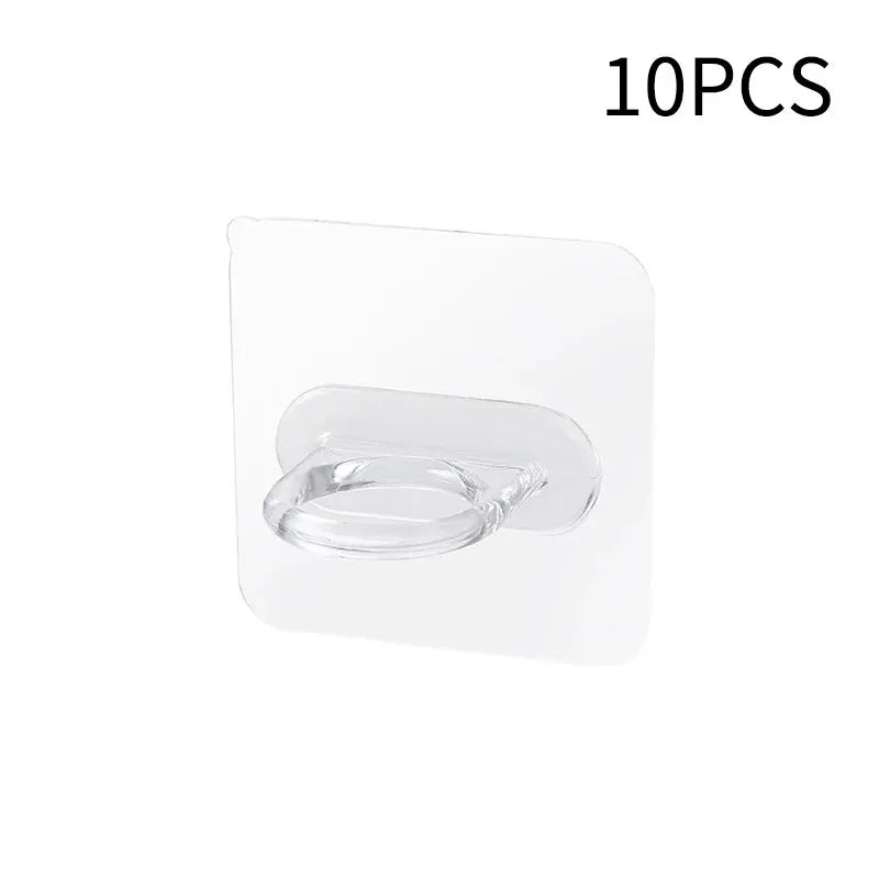 10 Pcs Wall-Mounted Round Hooks - Seamless & Multifunctional Storage