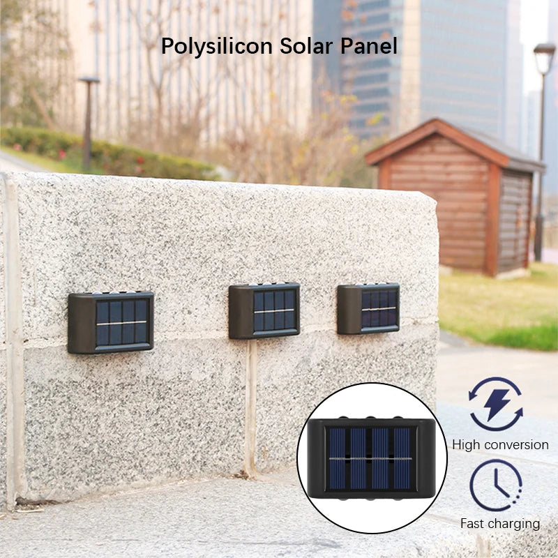 Solar-Powered LED Wall Lamp - Stylish Up & Down Outdoor Lighting