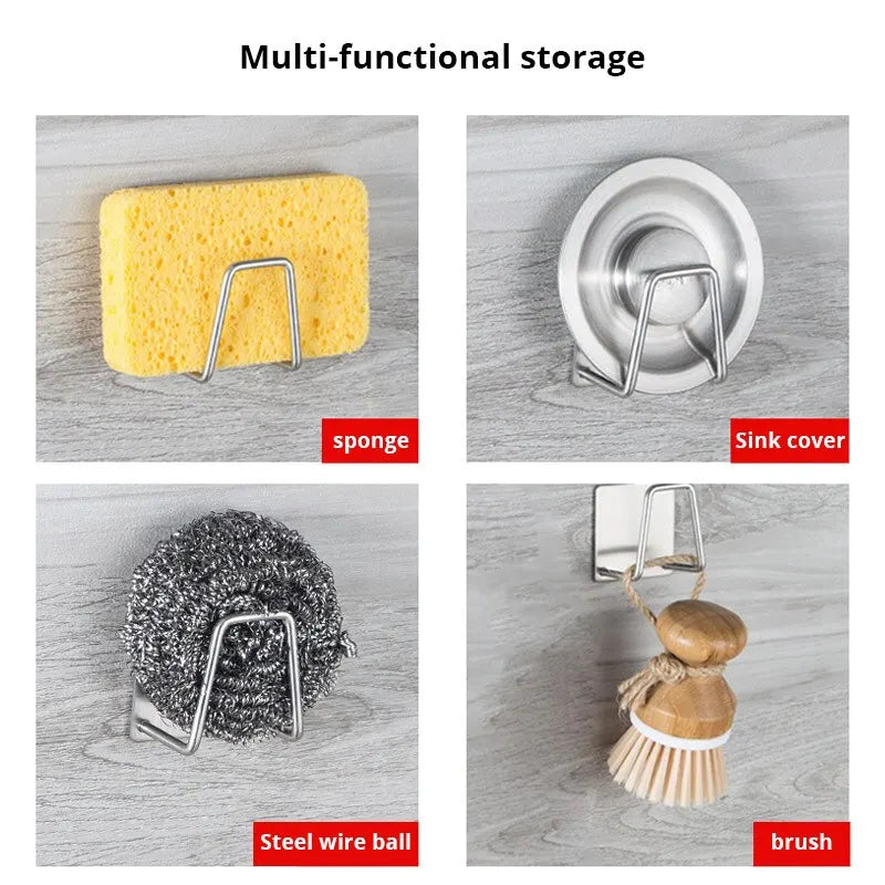 Stainless Steel Sink Sponge Holder – Compact & Convenient Kitchen Organizer