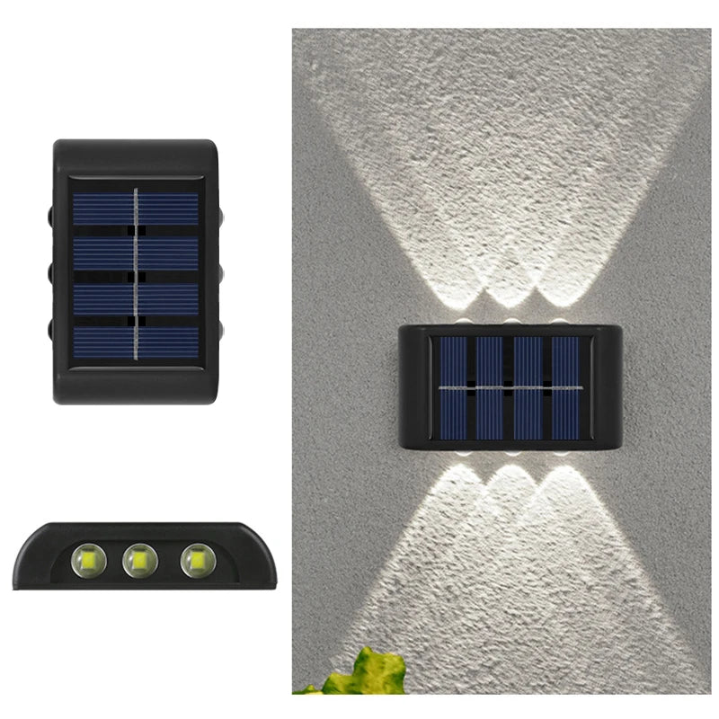 Solar-Powered LED Wall Lamp - Stylish Up & Down Outdoor Lighting