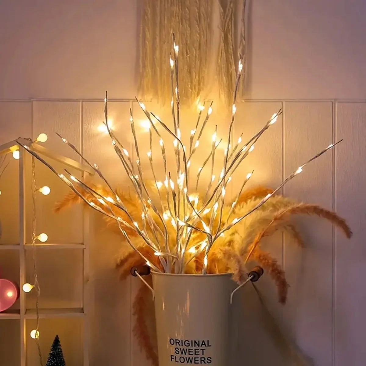 White Birch LED Twig Light - Festive Glow for Any Occasion