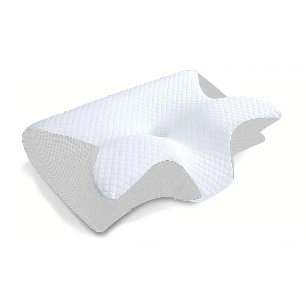 2-in-1 Memory Foam Cervical Pillow, Ergonomic Contour Neck Support Pillow