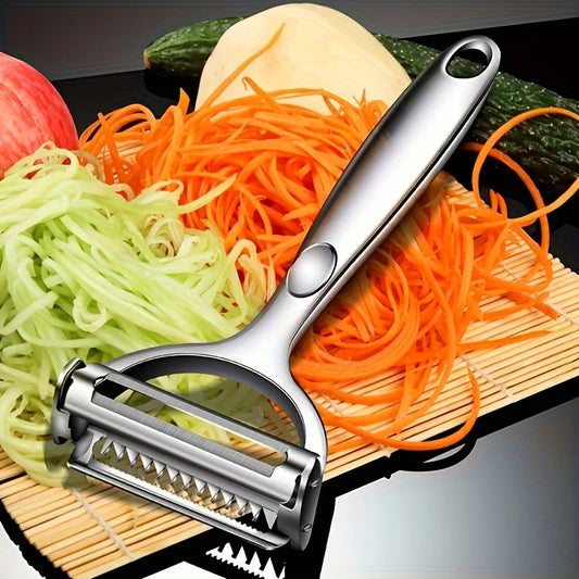 Stainless Steel Double-Head Vegetable Peeler - Multi-Function Fruit and Vegetable Tool