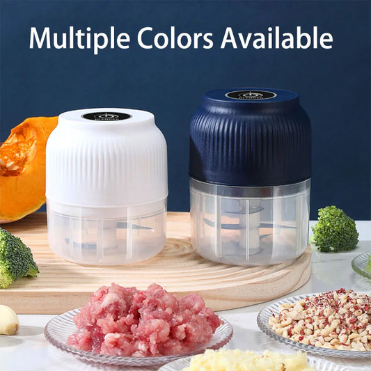 250ml Electric Garlic Chopper - USB Rechargeable Mini Wireless Food Chopper