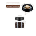 Transparent Glass Coffee Bean Jar with Vacuum Seal, Airtight Storage Container
