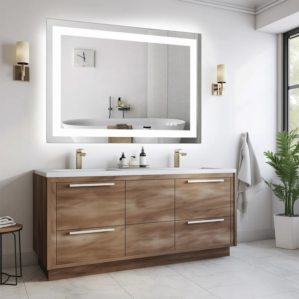Bathroom Mirror - Tempered Glass with Front Light