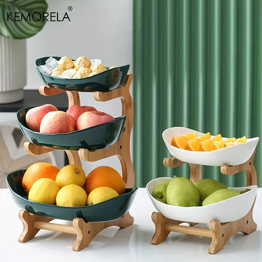 Fruit Plate & Snack Dish - Creative Plastic Cake Stand & Candy Bowl