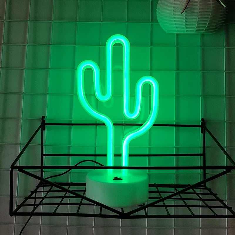 Cactus LED Neon Lamp