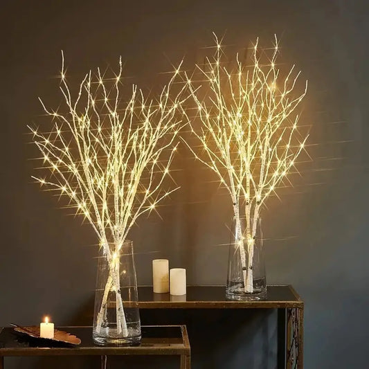 White Birch LED Twig Light - Festive Glow for Any Occasion