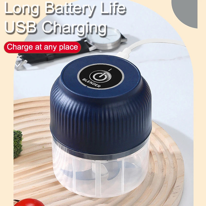 250ml Electric Garlic Chopper - USB Rechargeable Mini Wireless Food Chopper