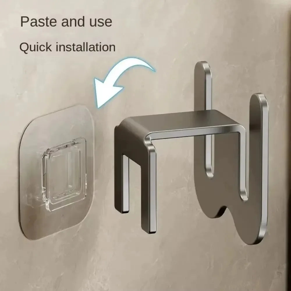Minimalist Wall-Mounted Slipper Rack, No-Drill Design with Drainage