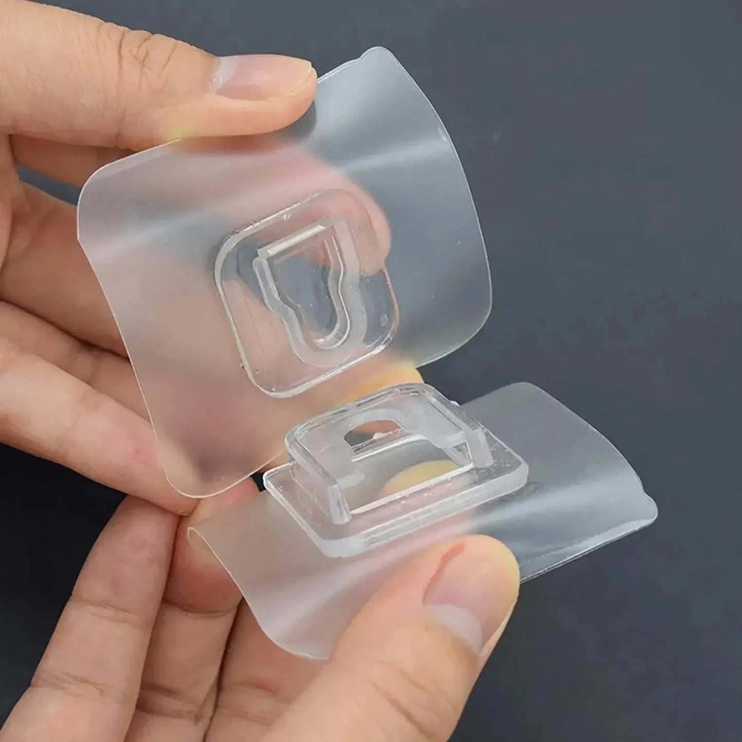 5/60 Pcs Double-Sided Strong Adhesive Transparent Wall Hooks – Traceless and Durable Storage Solution