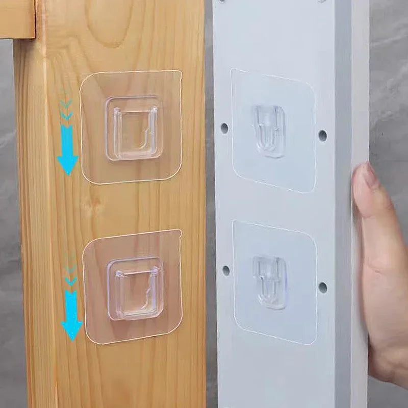 5/60 Pcs Double-Sided Strong Adhesive Transparent Wall Hooks – Traceless and Durable Storage Solution