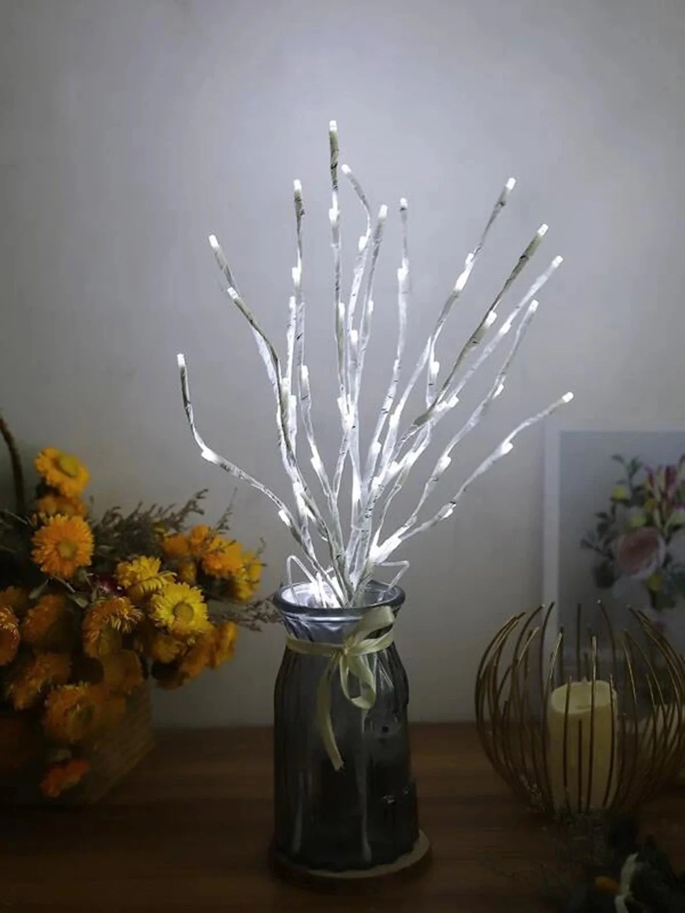 White Birch LED Twig Light - Festive Glow for Any Occasion