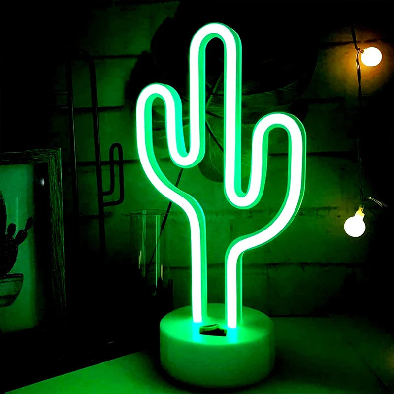 Cactus LED Neon Lamp