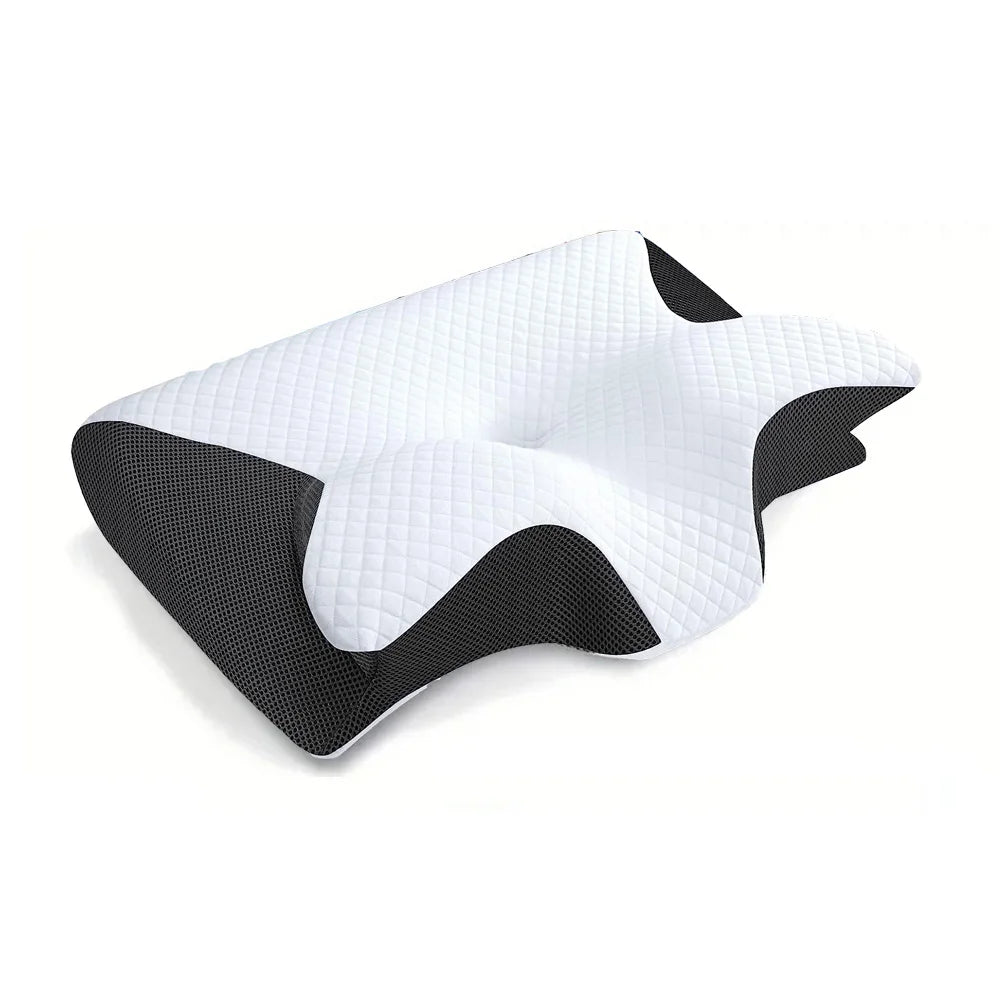 2-in-1 Memory Foam Cervical Pillow, Ergonomic Contour Neck Support Pillow