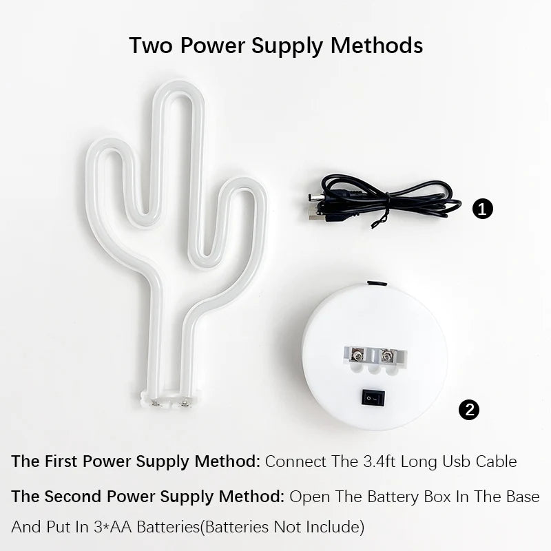 Cactus LED Neon Lamp