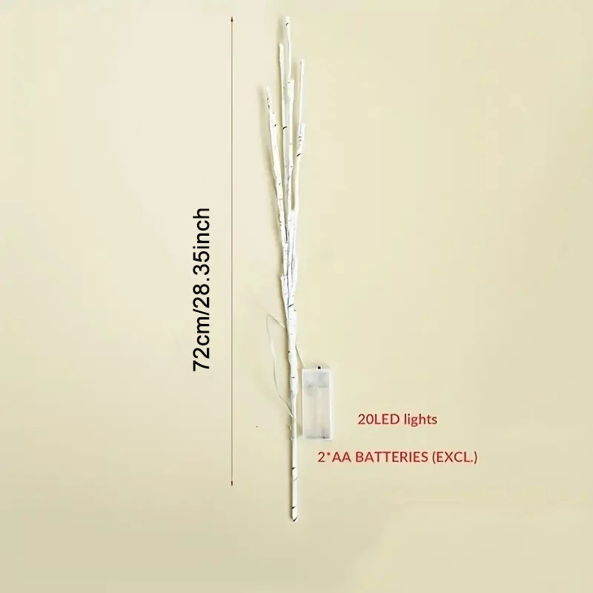 White Birch LED Twig Light - Festive Glow for Any Occasion